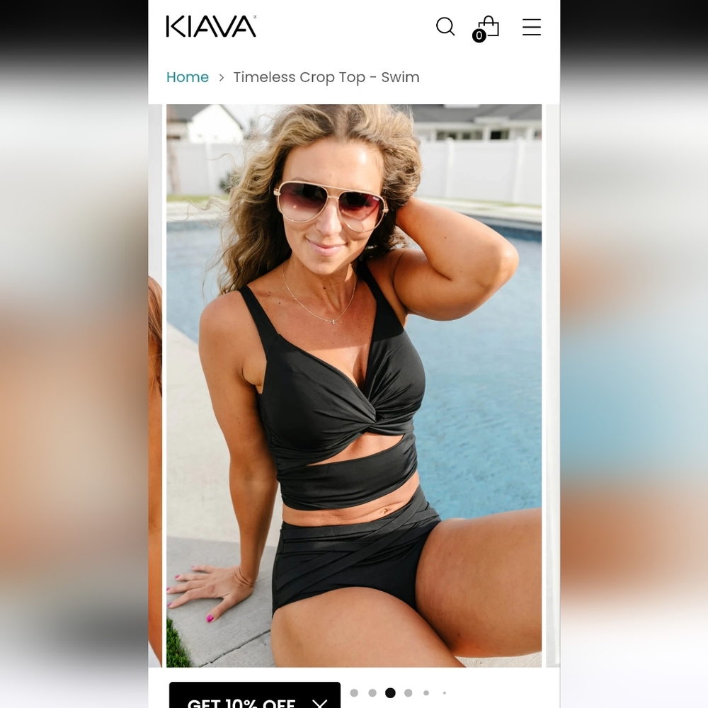 Kiava/Coral Reef  Black Swimsuit